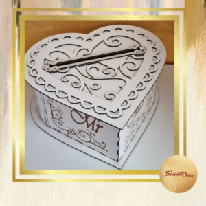 Dekorativna WOOD kutija srce S624
